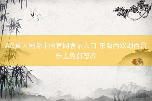 AG真人国际中国官网登录入口 东海西双湖百合乐土免费怒放