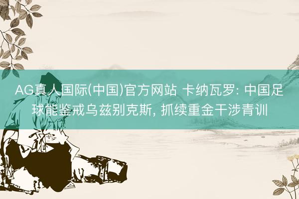 AG真人国际(中国)官方网站 卡纳瓦罗: 中国足球能鉴戒乌兹别克斯， 抓续重金干涉青训